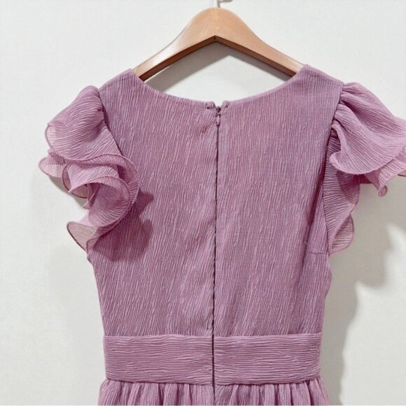 NWT ASTR Emporia Purple Pleated Tiered Midi Dress - Picture 5 of 10